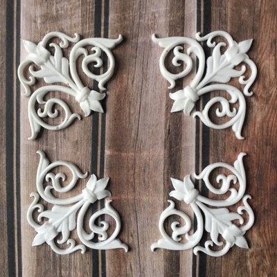 Уголки из белого пластика от Е.В.A, 5х5 см, 4 шт.