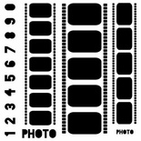 Маска The Crafter's Workshop - Mini Template Filmstrips, 15х15см
