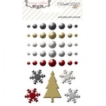 Емалеві прикраси Teresa Collins - Tinsel and Company - Enamel Dots and Shapes, 40 штук