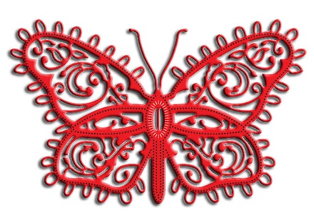 Ніж для вирубки Lace Flourish Butterfly від Cheery Lynn Designs