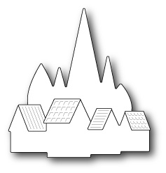 Ніж для вирубки від Poppystamps - Country House Roofs and Background