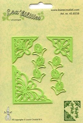 Ножі для вирубки від LeaCreaDesign - Corner flowers cut, 5 ел.