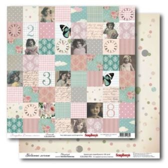 Лист бумаги для скрапбукинга  от ScrapBerry's - Забытые мечты - Фейерверк