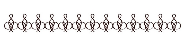 Акриловый штамп F026 Бордюр, размер 9,2 * 1 см