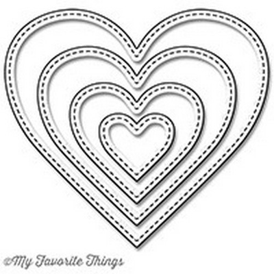 Лезвие My Favorite Things - Die-namics Stitched Heart STAX
