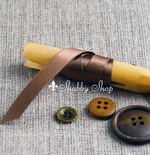 Стрічка American Crafts коричнева атласна, ширина 9,5мм, 90 см