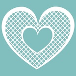 Чипборд від Вензелик - Сердечко 01, розмір: 78*90 мм