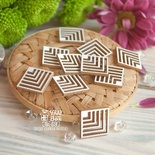 Чипборд ScrapBox - Набір геометричних елементів (10 шт.) Ho-124