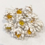 Фантазійна квітка, білий колір, 1 шт., діаметр 15 - 17 мм