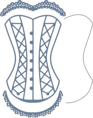 Лезвие Corset w/Angel Wing от Cheery Lynn Designs