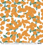 Аркуш паперу для скрапбукінгу від Polkadot - "Мандарини" з колекції "Час чудес"