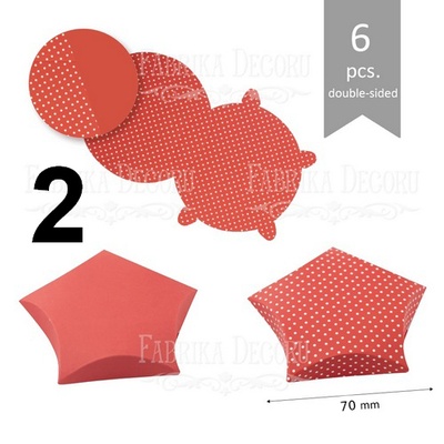 Набір паперових заготовок 002, ТМ Fabrika Dekoru, 6 штук, 70 мм, вибір кольору