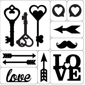 Набір вирубок з чіпборду №3 від ScrapBerryʼs - Курортний Роман, 10x10cм