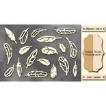 Чипборд Фабрика Декору - Пірʼїнки 1, колір молочний, крафт