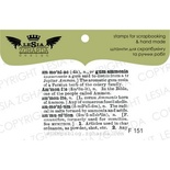 Акриловый штамп Lesia Zgharda F151 Энциклопедический текст малий, размер 4,2х3 см