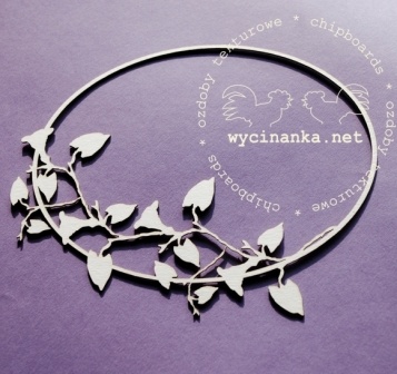 Чипборд від Wycinanka W OGRODZIE - "ramka z powojem" - рамка, 11x14см