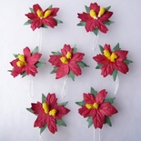 Пуансеттия, цвет красный, диаметр - 30-35мм, 1 шт.