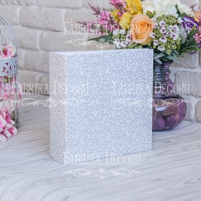 Заготовка альбому Орнамент сірий з глітером, ТМ Фабрика Декору