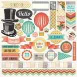 Наліпки з кардстоку My Mind's Eye - Sky's the Limit, 30x30 см