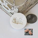 Силиконовая форма (молд) - Цветок, размер: 20х15 мм,  высота 7 мм