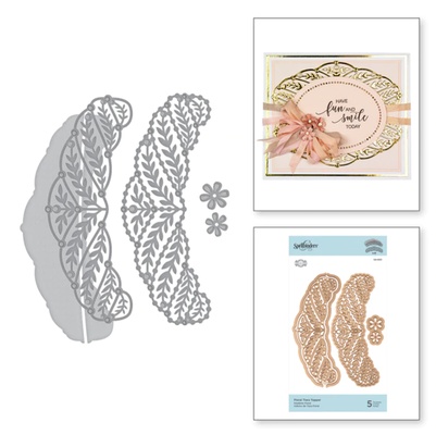 Ножі для вирубки від Spellbinders - Shapeabilities Regal Bandeau Topper Etched Dies Vintage Treasures by Becca Feeken