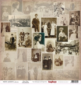 Бумага двусторонняя для скрапбукинга от ScrapBerry's - Фотоархив - Фотоархив, 30,5х30,5 см