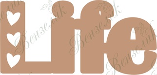 Чипборд від Вензелик - Life, розмір: 26*54 мм