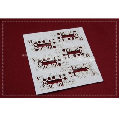 Чипборд Scrapiniec - Wedding to rememer, 6 штук