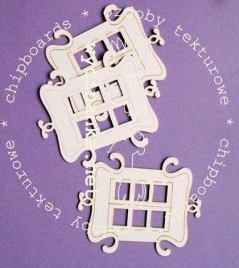 Чипборд від Wycianka - Вікна, візерунок 3, 3 шт.