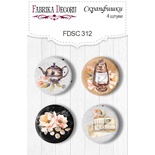 Скрапфишки 4шт. Набор 312, Sentimental Story, ТМ Фабрика Декору