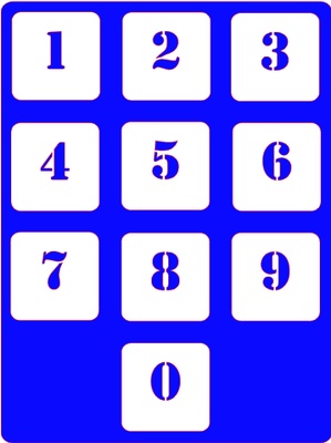 Трафарет - Набір цифр вічний каленар, 15*20см