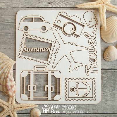 Чипборд ScrapBox - набір малий Подорож