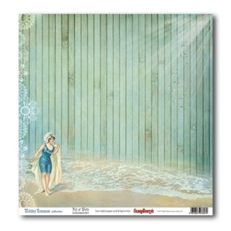 Бумага для скрапбукинга 30,5х30,5 см 180 гр/м двосторон Курортный роман - Маленькие радости