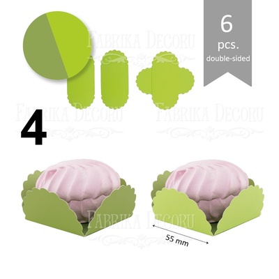 Набір паперових заготовок 010, ТМ Fabrika Dekoru, 6 штук, вибір кольору