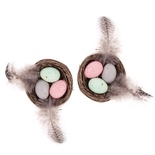 Декоративні гнізда Mini Decorative Nests Eggs & Feathers, 2 шт., dpCraft
