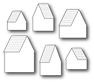 Ніж для вирубки від Poppystamps - Alpine House Roofs and Background