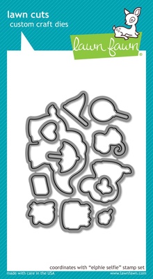 Штампи і ножі від Lawn Fawn - Elphie Selfie, 30 шт.