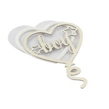 Заготовка для шейкера Повітряна куля сердечко хлопчик 11x14,4 см, колір молочний, ТМ Фабрика Декору