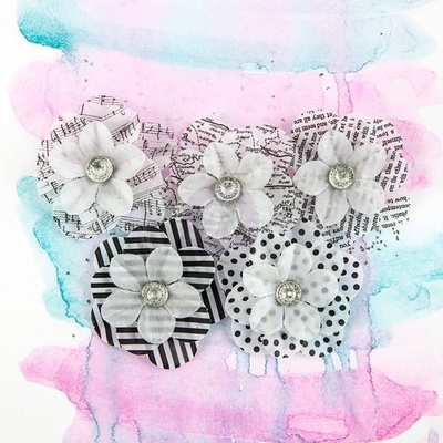 ЦЕНА СНИЖЕНА! Набор цветов Prima из кальки - Juno Collection - Tuxedo