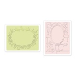 Набор папок для тиснення от Sizzix -Textured Impressions Embossing Folders 2PK - Birds & Garden Gate Set