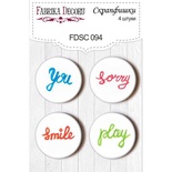 Набір скрап-фішок від ТМ Фабрика Декору з 4 шт. FDSC 094