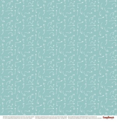 Бумага для скрапбукинга от ScrapBerry's - Школа полоски - Школьная пора, 30,5х30,5 см, 190 гр/м, двусторонняя, 1 лист