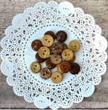 Пуговицы декоративные от Hobby&You - Кокос -Ассорти 3, диаметр 10 мм, 20 шт