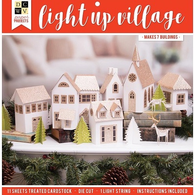 Набор DCWV Christmas Village - Makes 7 Buildings