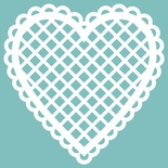 Чипборд від Вензелик - Сердечко сітчасте, розмір: 50*50 мм