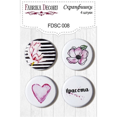 Набір скрап-фішок від ТМ Фабрика Декору з 4 шт. FDSC 008