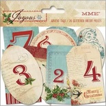 Высечки из кардстока My Mind’s Eye - Joyous - Advent Tags, 26 штук