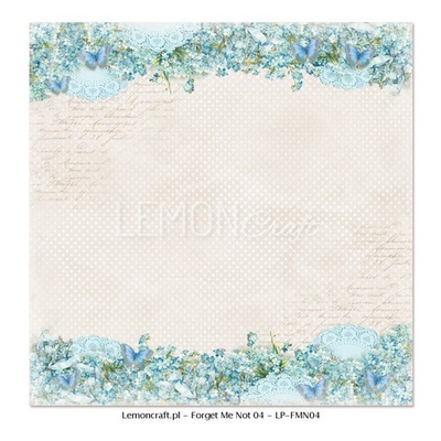 Аркуш двостороннього паперу для скрапбукінгу від LemonCraft - Forget Not Not 04