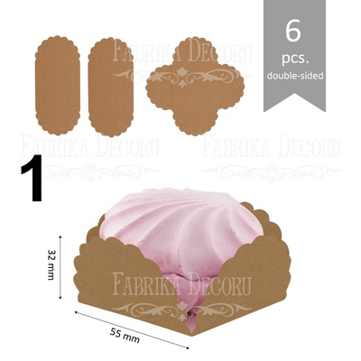 Набір паперових заготовок 010, ТМ Fabrika Dekoru, 6 штук, вибір кольору