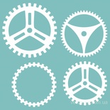 Чипборд від Вензелик - Набір шестерень 03, розмір: 82x82 мм
